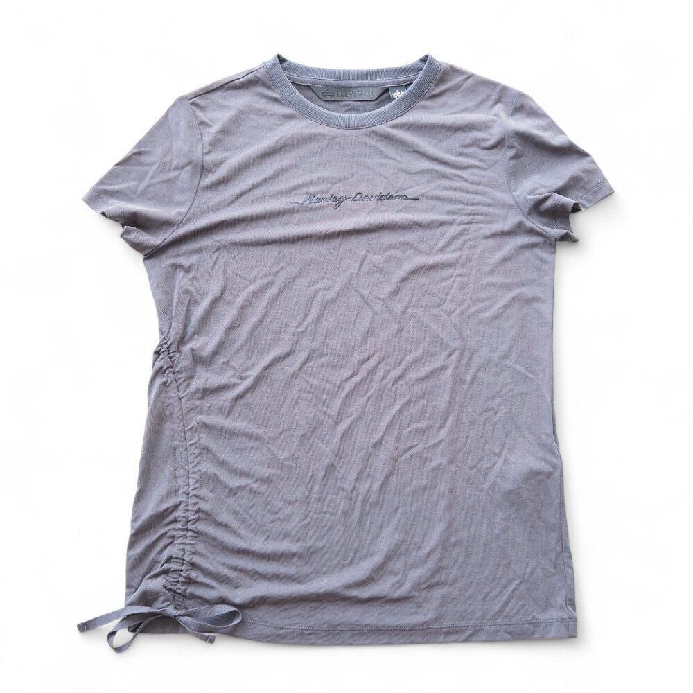 Harley-Davidson Script Motorcycle T-Shirt Women's S Dark Grey
